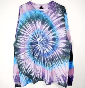 W109 타이다이 염색 XL 남성용 긴팔 롱T