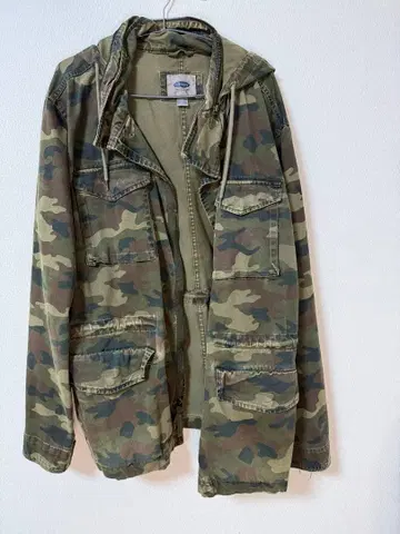 카모플라쥬 후드 부착 밀리터리 자켓