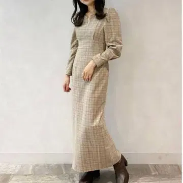 COCO DEAL 축구 체크 I 라인 원피스