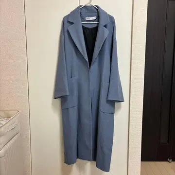 ZARA 탁한 블루 롱 코트