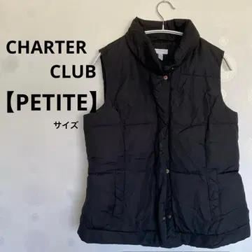 CHARTER CLUB [ PETITE ] 블랙 다운 베스트