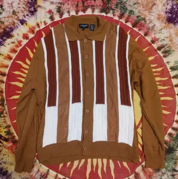 PARDAZZIO XL 가디건 브라운/화이트