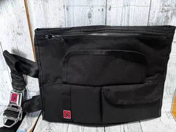 Crome 블랙 나일론 메신저 백