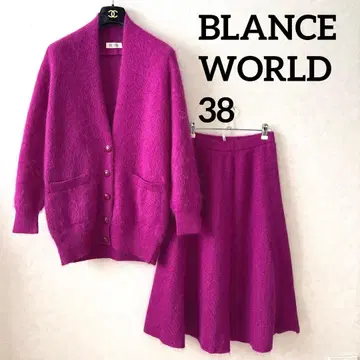 블랑스 월드 / 화려한 모헤어 니트 셋업 앙상블 / 38