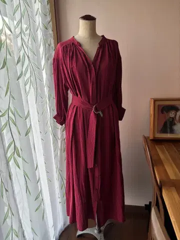 내추럴 꾸뛰르 원피스 빨간색