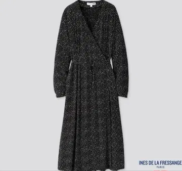 택 포함 새상품 유니클로 이네스 레이온 프린트 카슈쿨 원피스 M