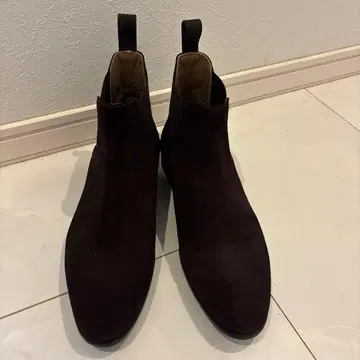 DOUCAL'S 다크 브라운 사이드 고어 부츠 스웨이드