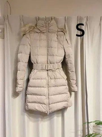 ZARA 다운 코트 벨트 포함 퍼 자켓 S 새상품급