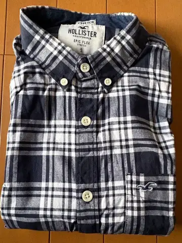 홀리스터 체크 무늬 버튼 다운 셔츠 S 사이즈