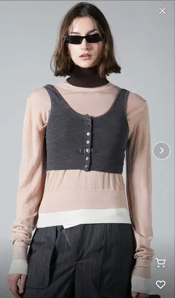 PRANK PROJECT/프랭크 프로젝트 레이어드 컬러 블록 니트