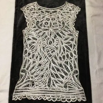 자수 골드 슬리브리스 튜닉