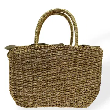 새상품급 AMACA 아마카 핸드백 골드 뜨개질