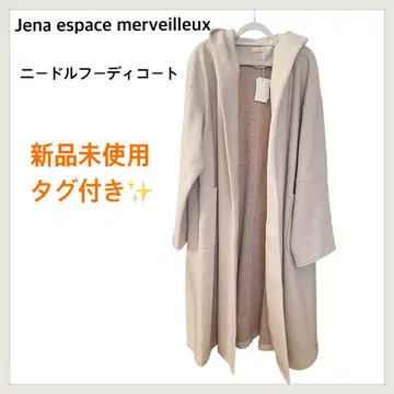 제나 에스파스 메르베유 니들 후디 코트 롱 코트 아우터