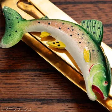 USA 빈티지 1970년대 송어 넥타이핀