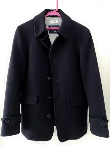 쉽스 SHIPS SUPER140'S 멜톤 싱글 P코트 S