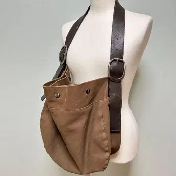 알키미아 브라운 캔버스 숄더백 Alchimia