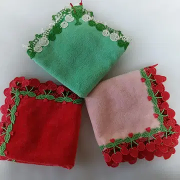 치카자와 레이스 손수건 3개