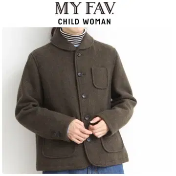 My Fav. CHILD WOMAN 울 자켓 숏코트 브라운