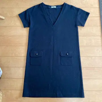 님므 마린프랑세즈 블랙 튜닉 울 100% NIMES