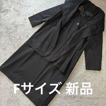 다양한 코디가 가능한 숄 포함 롱 자켓 코트 블랙 F 새상품