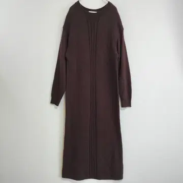 BEAMS HEART 니트 원피스 브라운 롱