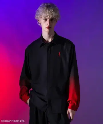 새상품 HARE EVA 콜라보 에반게리온 그라데이션 셔츠 아스카