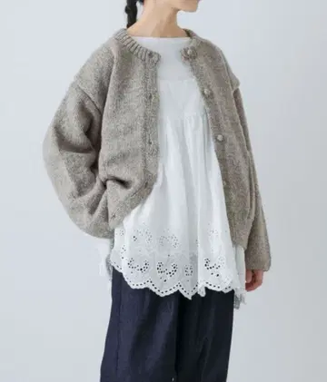 카구레 페루 크루넥 가디건