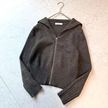 MACPHEE 맥피 라무 캐시미어 집업 가디건 S 브라운