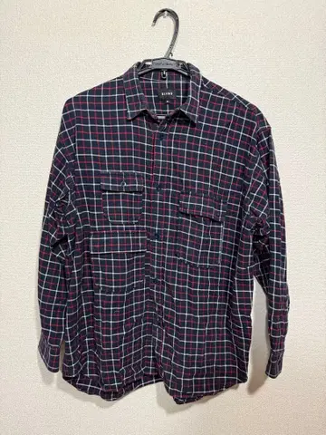 BEAMS 체크 무늬 플란넬 셔츠 M 사이즈