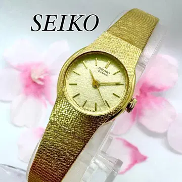 세이코 쿼츠 여성용 손목시계 배터리 교환 완료 골드 작동