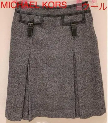 새상품급 MICHAEL KORS 울 미디 스커트 M