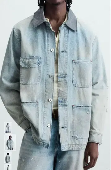 ZARA 데님 유즈드 가공 자켓