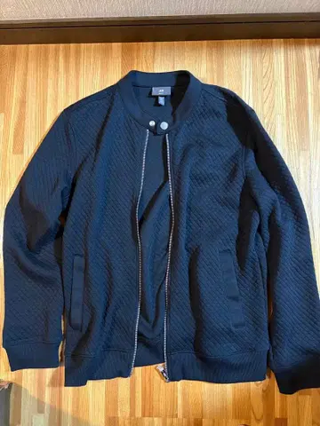 H&M 슬림핏 퀼팅 자켓 블랙