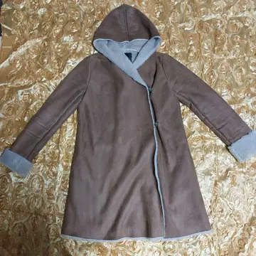 URBAN RESEARCH ROSSO 후드 부착 무스탕 코트 브라운