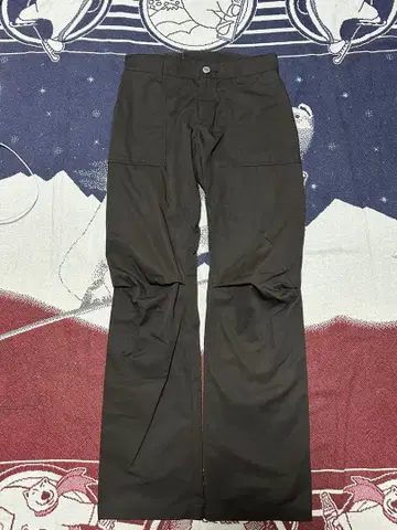 GOLDWIN 코튼 라이팅 팬츠 브라운