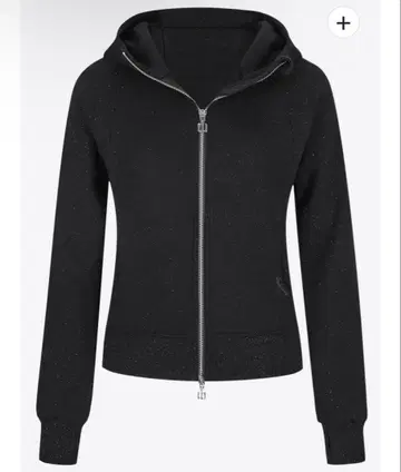 andwang kirakira slim zip up black