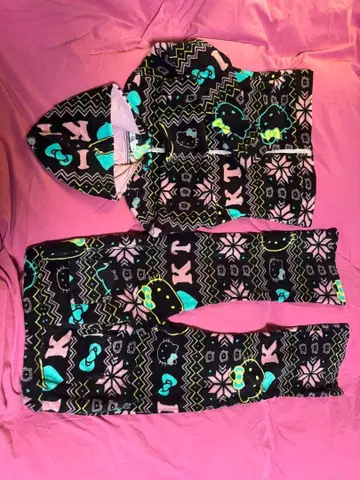 헬로키티 보아 후드티 셋업 여성용 M 핑크