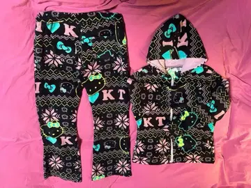 헬로키티 보아 후드티 셋업 여성용 L 핑크