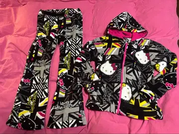 헬로키티 보아 후드티 셋업 여성용 M 마젠타