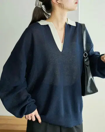 린넨 터치 스키퍼 니트