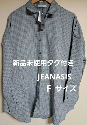 JEANASIS 블루 계열 체크 긴팔 셔츠 F 사이즈 미사용 새상품