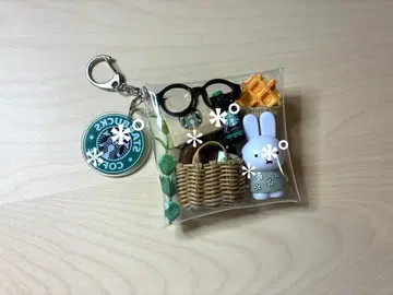 가챠 파우치 미피 카페 커피 블랙 안경