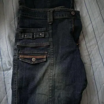 다크 블루 데님 슬림 핏