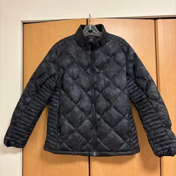 Eddie Bauer 900 필파워 블랙 카모 무늬 다운 자켓 L