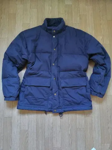 다운 자켓 네이비 L 프론트 포켓 2개