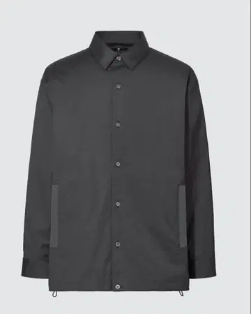 유니클로 +J 오버사이즈 셔츠 블루종 다크 그레이 L 완판템