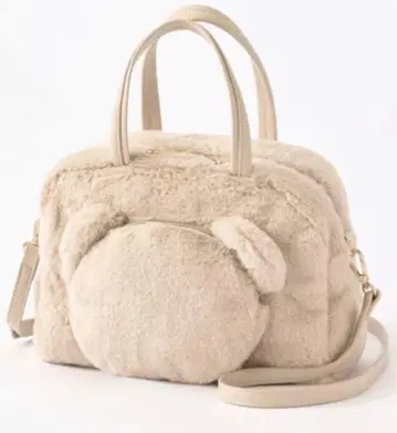 아오키 미사코 시마무라 곰 2way 숄더 핸드백 2Way 베이지