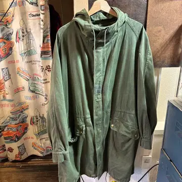 프랑스군 M64 후드티 라이너 없음 1965년식 올리브 그린