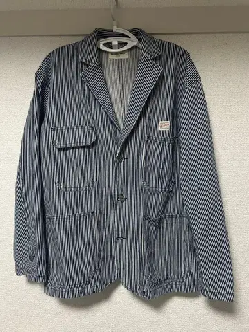 스트라이프 테일러드 자켓 구제 의류