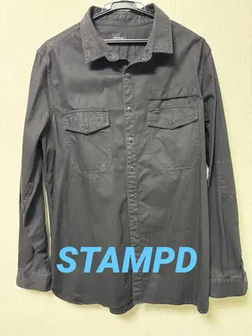 STAMPD 블랙 버튼 셔츠